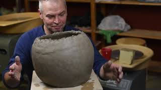 Can I make a 22Lbs Pinch pot 10 kilograms of clay Tutorial Huge pinch pot greatpinchpot [upl. by Arvad]