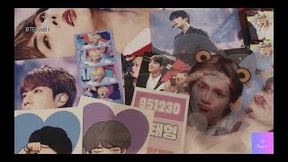 UNBOXING FANSITE TAEHYUNG FAN SET BY CRESCENDO amp JIN SLOGAN BY JINHEART1204 [upl. by Shyamal]