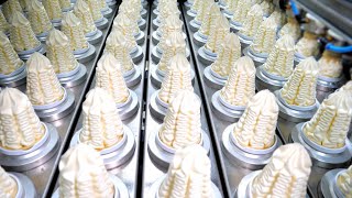 process of making various ice creams 50yearold Korean ice cream factory [upl. by Jarib]