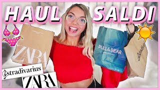 HAUL SALDI ESTATE 2019 👗😍Zara PullampBear Stradivarius [upl. by Selene616]