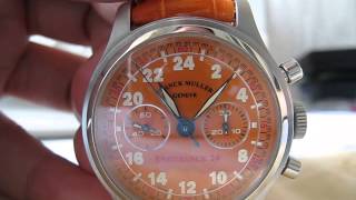 Franck Muller Endurance 24 Chronograph Function Testing Lemania 1874 Calibre Handwind Movement [upl. by Llig927]