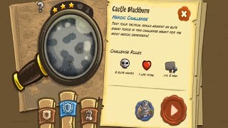 Kingdom Rush  Castle Blackburn Bonus Level Heroic Challenge HardVeteran Difficulty Walkthrough [upl. by Currey721]