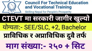 CTEVT Vacancy 2081 for various positions [upl. by Alaham]