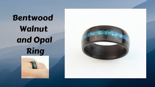 How its made  BentWood Ring  walnut with Opal inlay [upl. by Pike]