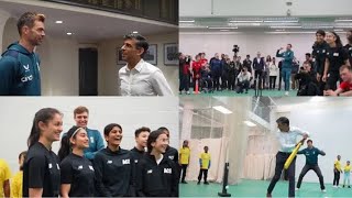 Rishi Sunak faces English pace legend James Anderson in cricket session [upl. by Angell]