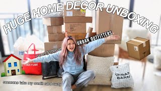 HUGE 1500 URBAN OUTFITTERS HOME DECOR UNBOXING  vlog 2 [upl. by Enaej]