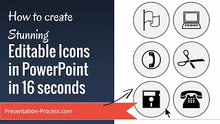 How to create Stunning Editable Icons in PowerPoint in 16 seconds [upl. by Gainor515]