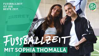 quotBin ganz großer Fan von Derbysquot  FUSSBALLZEIT mit Sophia Thomalla [upl. by Liek]