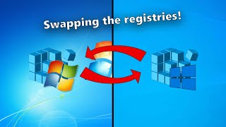 Swapping the Windows 7 and Windows 10 registries [upl. by Arther]