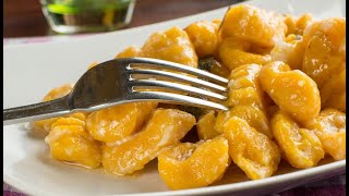 Pumpkin Gnocchi  How to make gnocchi at home [upl. by Nileve196]