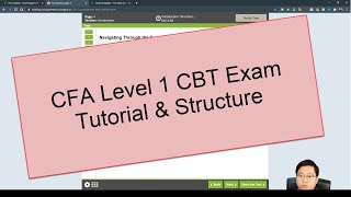 CFA Level 1 Computer Based Testing CBT Exam Tutorial and Structure [upl. by Siravaj]