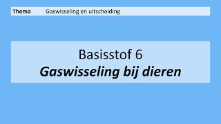 VMBO 4  Gaswisseling en uitscheiding  Basisstof 6 Gaswisseling bij dieren  8e editie [upl. by Leidgam]