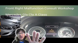 MERCEDES AIRBAG LIGHT FRONT RIGHT MALFUNCTION CLA GLA A [upl. by Leirej705]