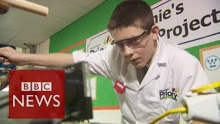 13 year old builds a nuclear reactor  BBC News [upl. by Wynnie]