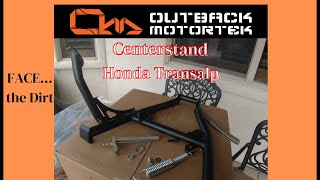 Honda Transalp gets Centerstand  Outback motortek [upl. by Llibyc]