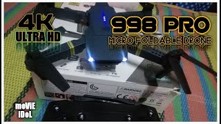 2021 4K ULTRA HD  998 PRO Micro Foldable Drone Set  Unboxing [upl. by Inavoj885]