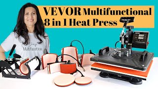 REVIEW Vevor 8 in 1 Heat Press Unboxing assembling and how to use Vevor Sublimation Heat Press [upl. by Cherrita]