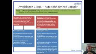 Allmän avtalsrätt  Del 2  Avtalsbundenhet  Del 1 [upl. by Shepard]