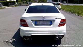 Mercedes C204 C180 CGI  Supersprint Quad Exhaust AMG Style [upl. by Enelav]