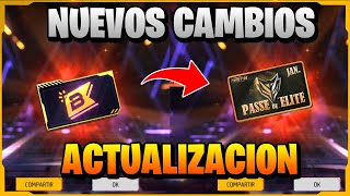 4 CAMBIOS EN FREE FIRE NUEVA ACTUALIZACION 2024  PASE DE BATALLA EMOTES Y SKIN GRATIS [upl. by Ahsineb]