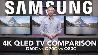 Samsung 4K QLED Comparison 2023 Q60C vs Q70C vs Q80C [upl. by Arvad158]