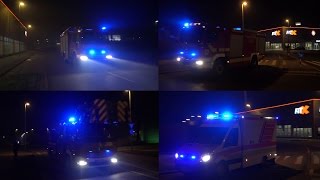 Silvester Hamm  Löschzug neue ATEGO DLK uvm Einsatzfahrten Feuerwehr Falck amp Polizei [upl. by Annalee746]