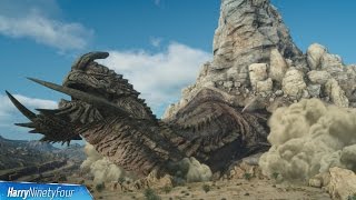 Final Fantasy XV FFXV  Adamantoise Boss Fight Location amp Walkthrough Tortoise Toppler Trophy [upl. by Zebadiah]