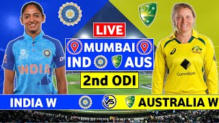 India W vs Australia W 2nd ODI Live  IND W vs AUS W ODI Live Scores amp Commentary  India W Innings [upl. by Llehsram687]