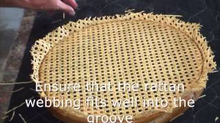 How To Re Cane A Chair Seat In Under 10 Mins [upl. by Eirollam]