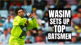 Wasim Akram Sets Up Top Batsmen of His Era With Bowling Masterclass  Best Swing Bowling [upl. by Senskell]