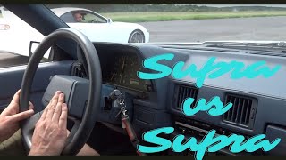 Celica Supra MKII vs Supra MK IV 2JZ automatic start from the 50 kmh [upl. by Agustin]