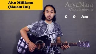 Chord Gampang Aku Milikmu Malam Ini  Iwan Fals by Arya Nara Tutorial Gitar Untuk Pemula [upl. by Hirsh940]