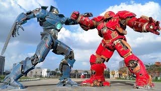 Transformers vs Avengers  Iron Man vs Gipsy Danger Fight Scene  Universal Pictures HD [upl. by Lari]