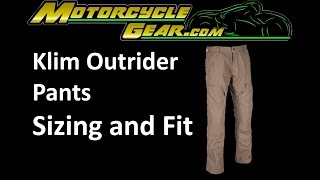 Klim Outrider Pants Sizing and Fit Guide [upl. by Azzil898]