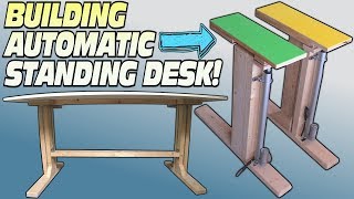 How To BUILD a Standing Desk  Building Convertible Electric Workstation For Easy DIY Stand Up Desks [upl. by Suivatnad]