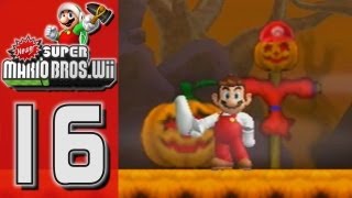 Newer Super Mario Bros Wii  World 6  Pumpkin Boneyard Part 16 [upl. by Malvina]