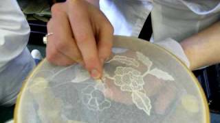 Limerick Lace Demonstration by Sandra Finnegan [upl. by Retep542]