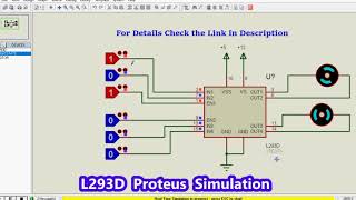 L293D Motor Driver IC Proteus Simulation [upl. by Yam]