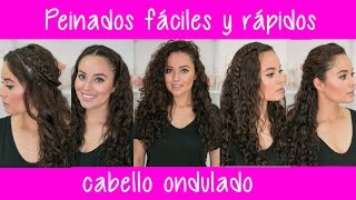 PEINADOS FÁCILES Y RÁPIDOS PARA CABELLO RIZADO CHINO U ONDULADO Fabi Ortiz [upl. by Dlonyar54]