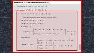 Matematica I  Insiemi  Esercizi desame TRAILER [upl. by Nyltiak]