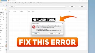 Mi Flash Tool Error Fix  Could Not Find A Part Of The Path  Unhandled Exception Has Occurred [upl. by Initirb419]