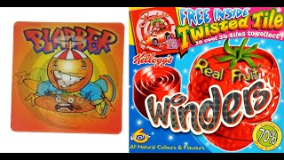 Kelloggs Fruit Winders Twisted Tiles amp Adverts 2001 [upl. by Nadnal500]