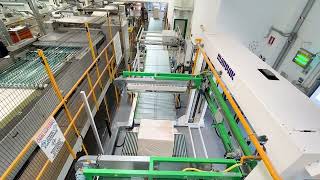 Automatic packaging system for palletspaper sheets  Impianto confezionamento automatico bancali [upl. by Snyder680]