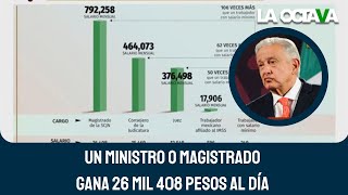 MINISTROS y MAGISTRADOS del PODER JUDICIAL GANAN 106 VECES MÁS que UN ASALARIADO [upl. by Aileve]