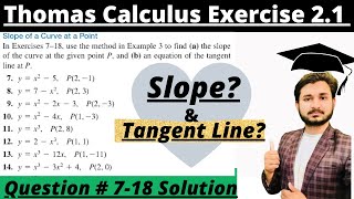 Thomas Calculus Exercise 21 Question  718 solution Slope of a Curve  MSN Mathematician [upl. by Elurd321]