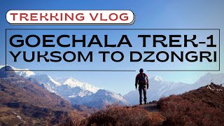 Trekking to Goecha La Mountain Pass  Yuksom to Dzongri  Part 01 [upl. by Lessur]