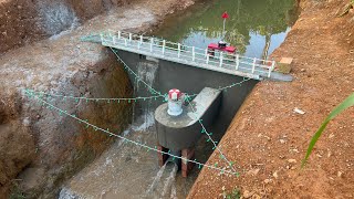 Build mini hydroelectricity on small stream  Free energy [upl. by Lahcar549]