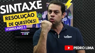 ⚡SINTAXE  RESOLUÇÃO DE QUESTÕES  simulado1 [upl. by Led]