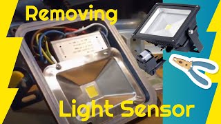 How to Remove the Light Sensor from a Led floodlight [upl. by Neelram35]