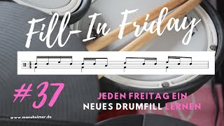 FillIn Friday 37  jeden Freitag ein neues Drumfill lernen Schlagzeug Übungen Anfänger EDrums [upl. by Blackman896]